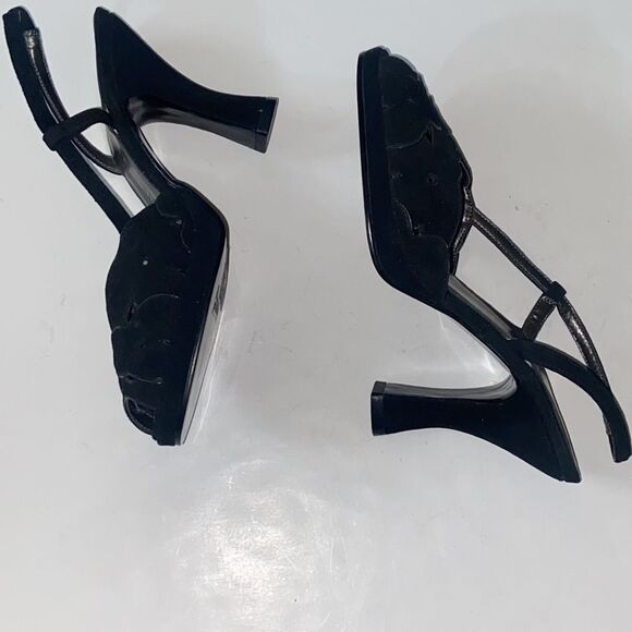 VTG, Apostrophe 85261 560 Fine Leather Upper Suede Heels Women Shoes Size 5 - Picture 6 of 11